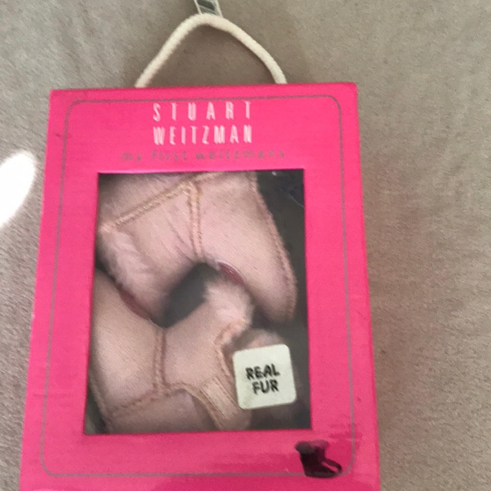 Stuart Weitzman baby soft boots real fur size 1